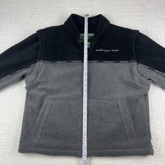 Arcticwear Arctic Cat Fleece Full Zip Jacket Sz S Grey Flex Fleece Snowmobile - Picture 9 of 16